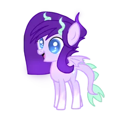 Size: 1280x1223 | Tagged: safe, artist:cotton-xox, derpibooru import, oc, unofficial characters only, dracony, hybrid, pony, base used, big eyes, female, filly, happy, horns, image, interspecies offspring, offspring, open mouth, parent:rarity, parent:spike, parents:sparity, png, simple background, solo, transparent background, wings