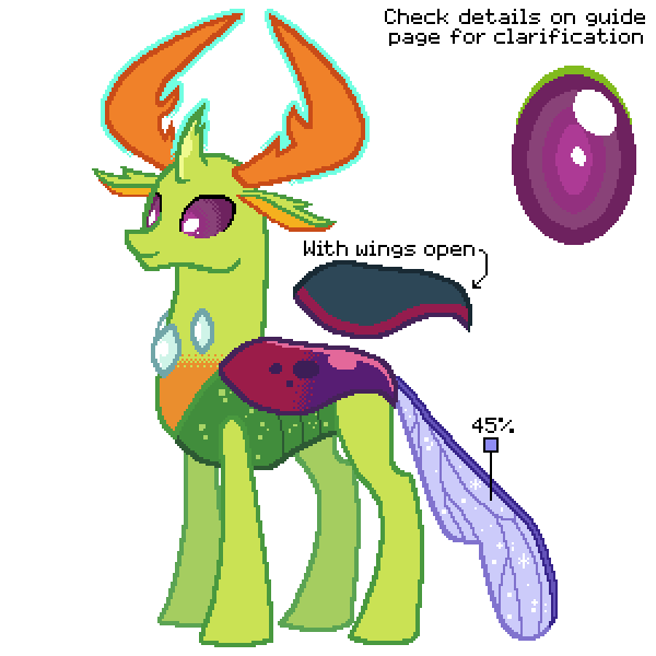 Size: 600x600 | Tagged: safe, derpibooru import, thorax, changedling, changeling, bit, glow, image, king thorax, png, simple background, tack, transparent background