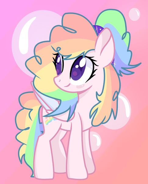 Size: 1116x1382 | Tagged: safe, artist:goldlines005, derpibooru import, oc, unofficial characters only, pegasus, pony, abstract background, base used, eyelashes, female, image, jpeg, looking back, mare, multicolored hair, pegasus oc, rainbow hair, smiling, solo, wings