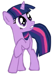 Size: 1280x1759 | Tagged: safe, artist:benpictures1, derpibooru import, twilight sparkle, pony, unicorn, cute, female, gritted teeth, image, looking at something, mare, png, scared, simple background, solo, transparent background, twiabetes, unicorn twilight, vector