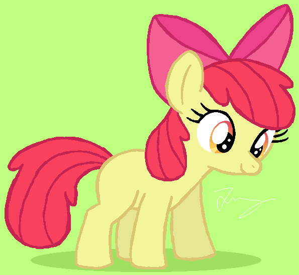 Size: 595x549 | Tagged: safe, artist:heartinarosebud, derpibooru import, apple bloom, earth pony, pony, adorabloom, cute, female, filly, image, png, solo