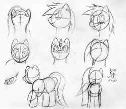 Size: 892x776 | Tagged: safe, artist:srmario, derpibooru import, oc, unofficial characters only, earth pony, pony, bust, earth pony oc, expressions, grin, image, lineart, monochrome, png, signature, sketch, smiling