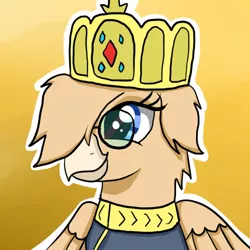Size: 500x500 | Tagged: safe, artist:truffle shine, derpibooru import, oc, oc:grover vi, unofficial characters only, gryphon, equestria at war mod, clothes, crown, female, glasses, image, jewelry, png, regalia, rule 63, solo