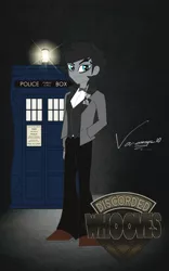 Size: 1275x2048 | Tagged: safe, artist:jitterbugjive, artist:sirhcx, artist:vanossfan10, derpibooru import, doctor whooves, time turner, dark background, discorded whooves, doctor who, evil, image, jpeg, tardis