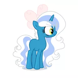 Size: 1024x1024 | Tagged: safe, artist:riofluttershy, derpibooru import, oc, oc:fleurbelle, alicorn, pony, alicorn oc, bow, cute, female, filly, hair bow, horn, image, jpeg, mare, smiling, wings, yellow eyes