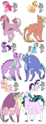 Size: 2000x5320 | Tagged: safe, artist:inkprism, derpibooru import, applejack, fluttershy, pinkie pie, rainbow dash, rarity, spike, twilight sparkle, oc, alicorn, dracony, dragon, earth pony, hybrid, pegasus, pony, unicorn, applespike, female, flutterspike, image, interspecies offspring, male, mane six, offspring, parent:applejack, parent:fluttershy, parent:pinkie pie, parent:rainbow dash, parent:rarity, parent:spike, parent:twilight sparkle, parents:applespike, parents:flutterspike, parents:pinkiespike, parents:rainbowspike, parents:sparity, parents:twispike, pinkiespike, png, rainbowspike, shipping, simple background, sparity, straight, transparent background, twispike