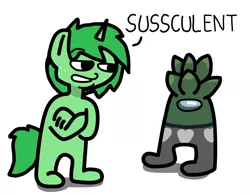 Size: 2000x1558 | Tagged: safe, derpibooru import, oc, oc:chira, pony, unicorn, pony town, amogus, among us, image, inside joke, jpeg, succulent