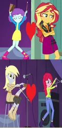Size: 565x1155 | Tagged: safe, derpibooru import, derpy hooves, raspberry fluff, sunset shimmer, equestria girls, blueberrypie, blueberryshimmer, derpyfluff, female, heart, image, lesbian, png, shipping, shipping domino
