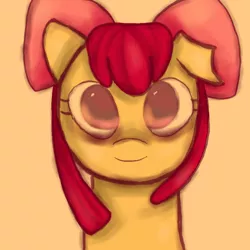 Size: 1024x1024 | Tagged: safe, artist:melodiclolita, derpibooru import, apple bloom, earth pony, pony, bust, female, filly, image, looking at you, png, portrait, solo