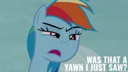 Size: 1280x720 | Tagged: safe, derpibooru import, edit, edited screencap, editor:quoterific, screencap, rainbow dash, pegasus, pony, season 5, tanks for the memories, female, flying, image, jpeg, mare, open mouth, solo