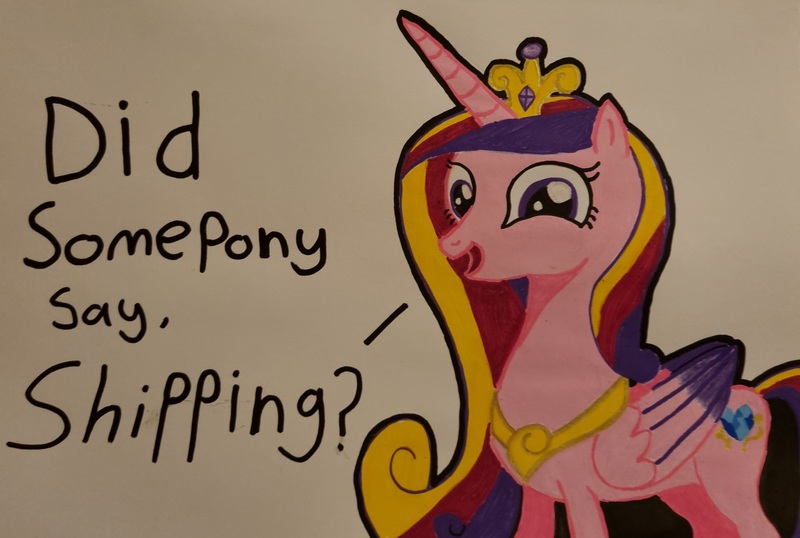 Size: 3380x2275 | Tagged: safe, artist:magicnova, derpibooru import, princess cadance, alicorn, pony, derpibooru exclusive, excited, excitement, female, happy, image, jewelry, jpeg, looking at you, mare, oh no, princess of love, princess of shipping, regalia, run, simple background, solo, traditional art, white background, with great power comes great shipping