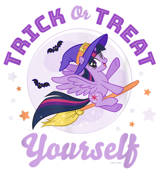 Size: 700x750 | Tagged: safe, derpibooru import, official, twilight sparkle, twilight sparkle (alicorn), alicorn, bat, pony, broom, cropped, design, female, flying, flying broomstick, full moon, g4, halloween, hat, holiday, image, mare, merchandise, moon, png, shirt design, simple background, solo, stars, text, transparent background, witch hat