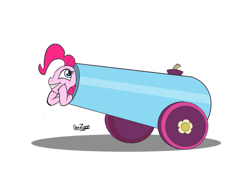 Size: 4098x3072 | Tagged: safe, artist:datzigga, derpibooru import, pinkie pie, earth pony, pony, image, party cannon, png, solo