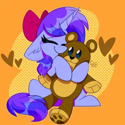 Size: 1200x1200 | Tagged: safe, artist:wutanimations, derpibooru import, oc, unofficial characters only, pony, unicorn, image, jpeg, plushie, solo, teddy bear