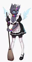 Size: 2013x3867 | Tagged: safe, artist:mrscroup, derpibooru import, oc, oc:trill, anthro, clothes, image, jpeg, maid