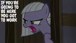 Size: 1280x720 | Tagged: safe, derpibooru import, edit, edited screencap, editor:quoterific, screencap, limestone pie, earth pony, pony, season 8, the maud couple, spoiler:s08, female, image, jpeg, mare, open mouth, solo