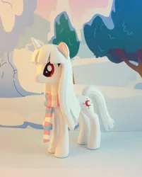 Size: 763x950 | Tagged: safe, artist:krowzivitch, derpibooru import, oc, oc:hoarfrost, pony, unicorn, clothes, female, figurine, image, irl, jpeg, mare, photo, scarf, solo