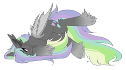 Size: 2425x1354 | Tagged: safe, artist:inspiredpixels, derpibooru import, oc, unofficial characters only, bat pony, pony, bat pony oc, bat wings, ear fluff, female, image, mare, png, signature, simple background, slit eyes, solo, transparent background, unshorn fetlocks, wings