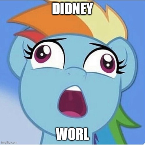 Size: 500x500 | Tagged: safe, derpibooru import, edit, edited screencap, editor:ichiban-iceychan1517, screencap, rainbow dash, pegasus, pony, my little pony: the movie, burp, bust, caption, cropped, derp face, didney worl, faic, female, image, image macro, imgflip, jpeg, mare, meme, open mouth, out of context, portrait, solo, text