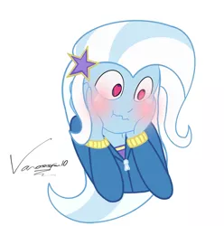 Size: 1280x1292 | Tagged: safe, artist:vanossfan10, derpibooru import, trixie, equestria girls, blushing, heart eyes, image, in love, jpeg, wingding eyes