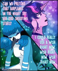 Size: 720x877 | Tagged: artist needed, safe, derpibooru import, twilight sparkle, anthro, pony, unicorn, aeroplanes and meteor showers, airplanes (song), crossover, crossover shipping, crying, female, image, jay, jpeg, male, mare, meme, mordecai, mordetwi, nightmare fuel, not salmon, r63 shipping, redraw mordetwi meme, regular show, rule 63, shipping, song reference, straight, wat, wtf