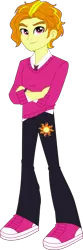 Size: 1322x4000 | Tagged: safe, artist:tacos67, derpibooru import, equestria girls, base used, clothes, crossed arms, cutie mark, cutie mark on clothes, equestria girls-ified, image, male, pants, png, shoes, simple background, smiling, solo, transparent background