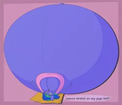 Size: 3948x3398 | Tagged: suggestive, artist:funble, derpibooru import, oc, oc:felicity stars, unofficial characters only, anthro, pegasus, belly, big belly, big breasts, breasts, clothes, dialogue, female, huge belly, hyper, hyper belly, hyper pregnancy, image, impossibly large belly, lying down, png, pregnant, simple background, solo, tanktop, yoga, yoga mat