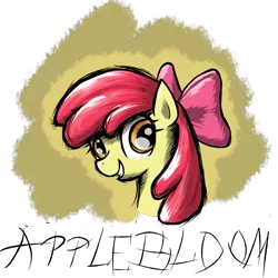 Size: 3000x3000 | Tagged: safe, artist:supxyro, derpibooru import, apple bloom, earth pony, pony, bust, female, filly, image, png, portrait, solo