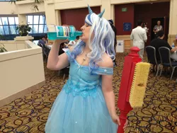 Size: 1024x768 | Tagged: safe, artist:cinemapony, derpibooru import, minuette, human, babscon, babscon 2015, clothes, cosplay, costume, image, irl, irl human, jpeg, mouth wash, photo, toothbrush