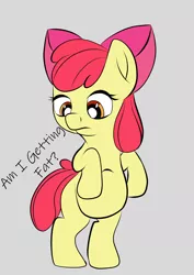 Size: 2048x2897 | Tagged: safe, artist:teenageapplebloom, derpibooru import, apple bloom, pony, female, filly, image, png, pregnant, solo, standing on two hooves, teenage apple bloom, teenager, text