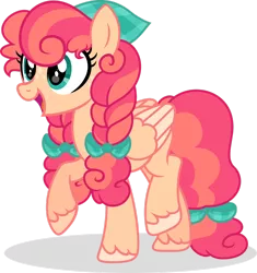 Size: 1600x1705 | Tagged: safe, artist:kojibiose, derpibooru import, oc, oc:peach blossom, earth pony, pony, female, image, magical lesbian spawn, mare, offspring, parent:pear butter, parent:posey shy, png, simple background, solo, transparent background