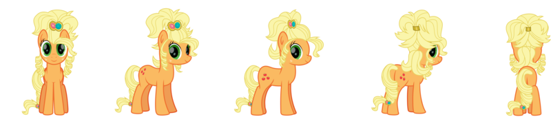 Size: 16887x3599 | Tagged: safe, artist:lincolnbrewsterfan, derpibooru import, applejack, earth pony, pony, my little pony: the movie, simple ways, .svg available, alternate hairstyle, alternate tailstyle, applejewel, beautiful, derpibooru exclusive, female, freckles, hairclip, happy, image, looking at you, mare, movie accurate, png, puppet rig, simple background, smiling, smiling at you, solo, standing, standing up, standing upright, transparent background, vector