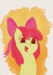 Size: 509x720 | Tagged: safe, artist:dudatg, derpibooru import, apple bloom, earth pony, pony, bust, female, filly, image, png, portrait, solo