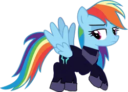Size: 1280x920 | Tagged: safe, artist:benpictures1, derpibooru import, rainbow dash, pegasus, pony, comic:the storm kingdom, my little pony: the movie, bad end, bodysuit, clothes, command 6, crystal of light, female, flying, image, inkscape, mare, png, simple background, solo, transparent background, vector