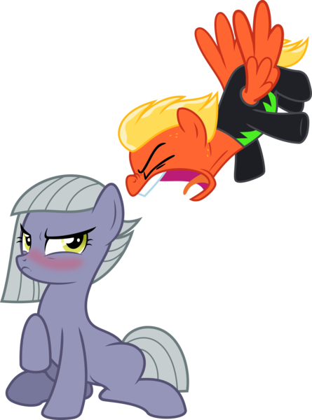 Size: 4186x5649 | Tagged: safe, artist:hendro107, artist:jhayarr23, derpibooru import, edit, limestone pie, short fuse, pony, the maud couple, the washouts (episode), absurd resolution, blushing, female, image, limefuse, limetsun pie, male, mare, png, shipping, simple background, straight, transparent background, tsundere, vector, yelling