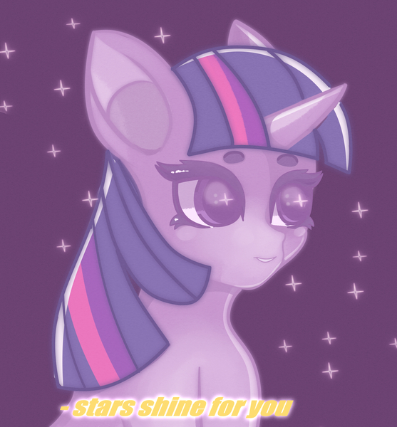 Size: 2250x2424 | Tagged: safe, artist:munrei, derpibooru import, twilight sparkle, pony, bust, cute, horn, image, jpeg, portrait, shiny eyes, simple, simple background, solo, text