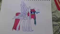 Size: 3264x1836 | Tagged: safe, artist:donnie-moon, derpibooru import, oc, oc:ren, unofficial characters only, pegasus, pony, female, gag, image, jpeg, mare, pegasus oc, signature, solo, sombra eyes, tape, tape gag, wings
