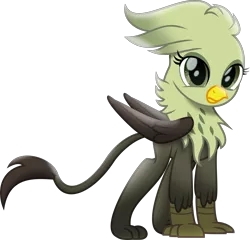 Size: 2042x1957 | Tagged: safe, artist:lincolnbrewsterfan, derpibooru import, gemma, gryphon, my little pony: the movie, the ending of the end, derpibooru exclusive, female, folded wings, image, inkscape, leonine tail, looking at you, movie accurate, paws, png, shading, simple background, standing, .svg available, talons, transparent background, vector, wings