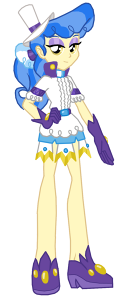 Size: 672x1600 | Tagged: safe, artist:ferrokiva, derpibooru import, sapphire shores, equestria girls, clothes, equestria girls-ified, female, hat, image, looking at you, png, shoes, simple background, skirt, solo, transparent background