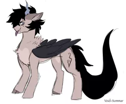 Size: 1280x1057 | Tagged: safe, artist:void-sommar, derpibooru import, oc, oc:figment, draconequus, beauty mark, cutie mark, fangs, image, jpeg, markings, messy mane