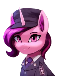 Size: 2984x4000 | Tagged: safe, artist:mrscroup, derpibooru import, oc, oc:ace array, unofficial characters only, pony, unicorn, bust, cap, clothes, hat, image, looking at you, png, portrait, smiling, solo, uniform
