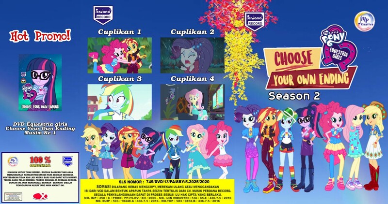 Size: 2225x1175 | Tagged: safe, derpibooru import, applejack, fluttershy, pinkie pie, rainbow dash, rarity, sci-twi, sunset shimmer, twilight sparkle, costume conundrum, equestria girls, equestria girls series, inclement leather, spoiler:choose your own ending (season 2), spoiler:eqg series (season 2), dvd, dvd cover, image, jpeg, perdana record, rainbow dash is best facemaker, sock it to me: rarity, wake up!: pinkie pie