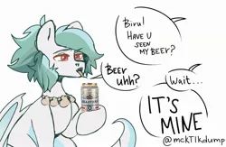 Size: 2480x1620 | Tagged: safe, artist:udara, derpibooru import, oc, oc:biru, bat pony, lamia, original species, pony, snake, alcohol, beer, image, jpeg