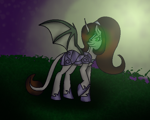 Size: 511x407 | Tagged: safe, artist:aonairfaol, derpibooru import, oc, unofficial characters only, alicorn, bat pony, bat pony alicorn, pony, alicorn oc, base used, bat pony oc, bat wings, female, full moon, glowing eyes, hoof shoes, horn, image, leonine tail, looking back, mare, moon, night, night guard, png, raised hoof, stars, wings