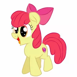 Size: 1414x1414 | Tagged: safe, artist:swivelstarsong, derpibooru import, apple bloom, earth pony, pony, adorabloom, cute, female, filly, happy, image, jpeg, solo