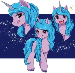 Size: 1280x1258 | Tagged: safe, artist:athorist, artist:pencils, derpibooru import, izzy moonbow, pony, unicorn, cute, digital art, female, g5, image, mare, png, smiling