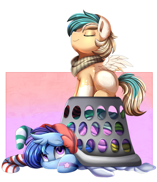 Size: 3069x3565 | Tagged: safe, derpibooru import, oc, unofficial characters only, pegasus, pony, image, laundry, laundry basket, png