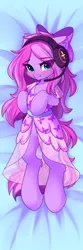 Size: 3000x9000 | Tagged: safe, artist:airiniblock, derpibooru import, oc, oc:lillybit, unofficial characters only, earth pony, pony, blushing, body pillow, clothes, earth pony oc, headphones, image, png, rcf community, solo