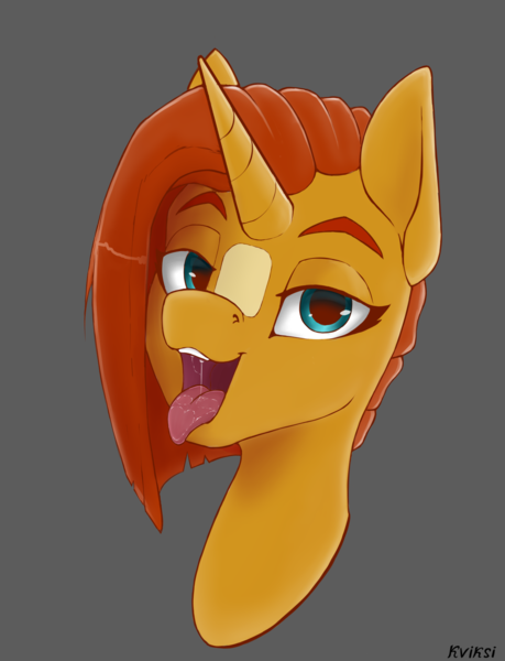 Size: 1573x2057 | Tagged: safe, artist:kviksi, derpibooru import, sunburst, pony, unicorn, image, looking at you, open mouth, png, rule 63, simple background, solo