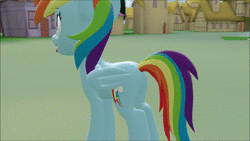 Size: 1280x720 | Tagged: suggestive, artist:acid flask, derpibooru import, rainbow dash, pegasus, pony, 3d, animated, butt, butt expansion, growth, huge butt, image, impossibly large butt, large butt, large wings, macro, no sound, open mouth, pleasure, plot, ponyville, rainbutt dash, sfm modle revamped pack, source filmmaker, spread wings, tongue out, webm, wing growth, wingboner, wings, youtube link